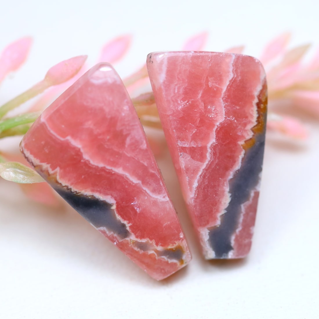 Rhodochrosite 12.98Ct Natural Rhodochrosite Smooth Cabochon Pair for Jewelry Making: Ksmith Jewels Global Welcome to our auction house, today auction brought to you by Ksmith Jewels Global based in Penang, Malaysia specialize in all kinds of opal and color gemstone both in manufacturi