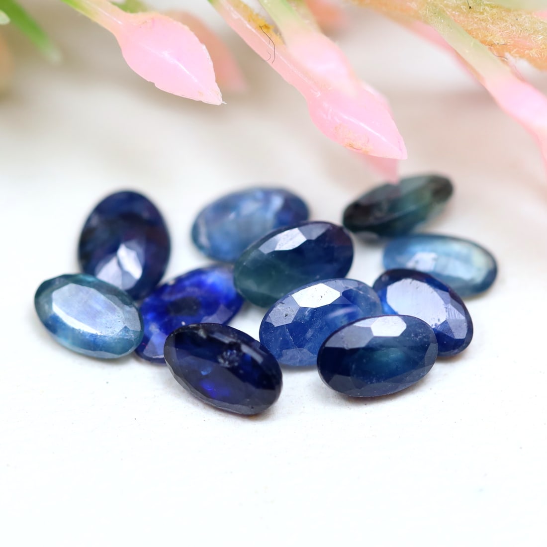 3.05Ct Natural Wholesale Blue Sapphire Lot - Madagascar Gemstone - Oval Faceted (1 of 2)