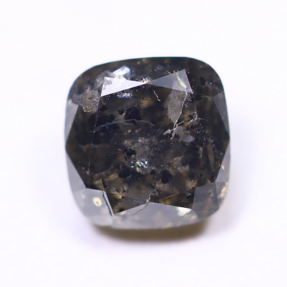 1.68ct Salt and Pepper Diamond 6.6x6.4mm - Natural Diamond, Loose Diamond: Ksmith Jewels Global Welcome to our auction house, today auction brought to you by Ksmith Jewels Global based in Penang, Malaysia specialize in all kinds of opal, diamond and color gemstone both in ma