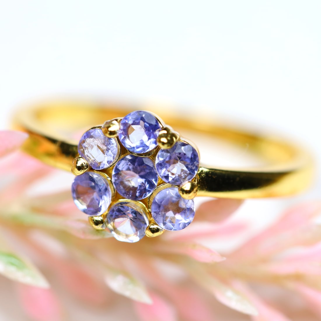 Total Weight of 9.64Ct Natural Tanzanite Ring 925 Sterling Silver Size 6.5 US (1 of 2)