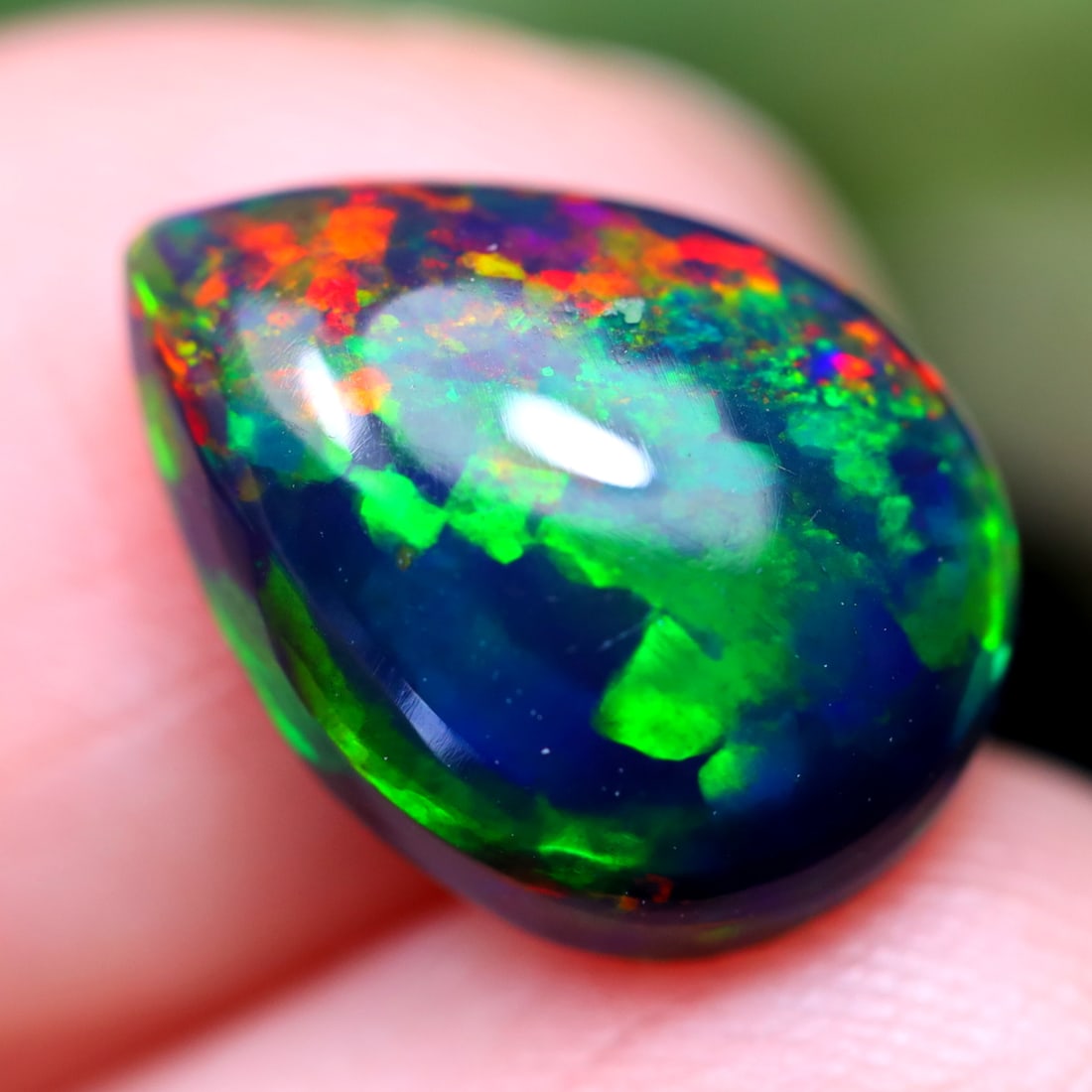 1.87Ct Natural Ethiopian Welo Smoked Opal - Ethiopian Opal - Pear Cabochon: Ksmith Jewels Global Welcome to our auction house, today auction brought to you by Ksmith Jewels Global based in Penang, Malaysia specialize in all kinds of opal and color gemstone both in manufacturi