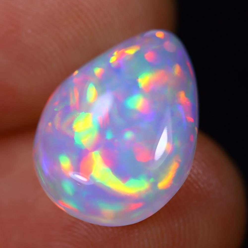 4.46Ct Welo Opal Polished - Ethiopian Opal - Pear Cabochon (1 of 6)