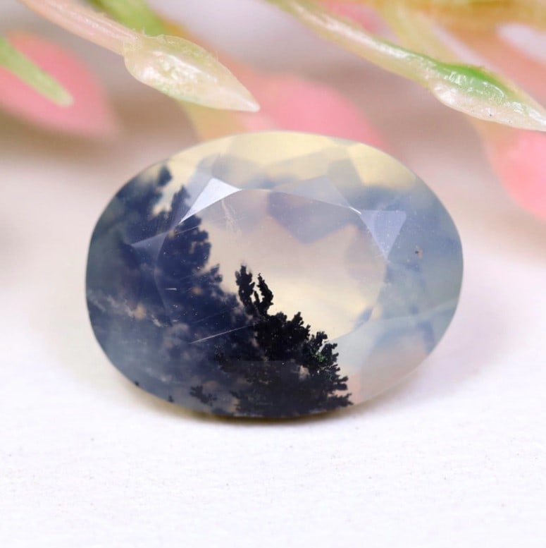Dendrite Opal 2.33Ct Oval Cut Natural Faceted Dendrite Opal OT6308: Ksmith Jewels Global Welcome to our auction house, today auction brought to you by Ksmith Jewels Global based in Penang, Malaysia specialize in all kinds of opal and color gemstone both in manufacturi