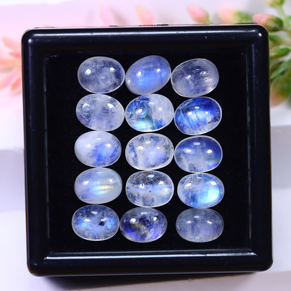 23.49Ct Moonstone Cabochon Set - Polished Cabochon - Oval Cabochon: Ksmith Jewels Global Welcome to our auction house, today auction brought to you by Ksmith Jewels Global based in Penang, Malaysia specialize in all kinds of opal and color gemstone both in manufacturi