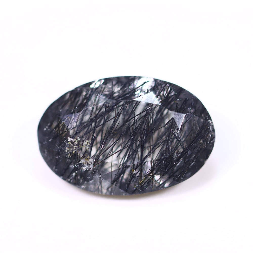 8.13ct Black Rutiled Quartz - Polished Faceted: Ksmith Jewels Global Welcome to our auction house, today auction brought to you by Ksmith Jewels Global based in Penang, Malaysia specialize in all kinds of opal and color gemstone both in manufacturi