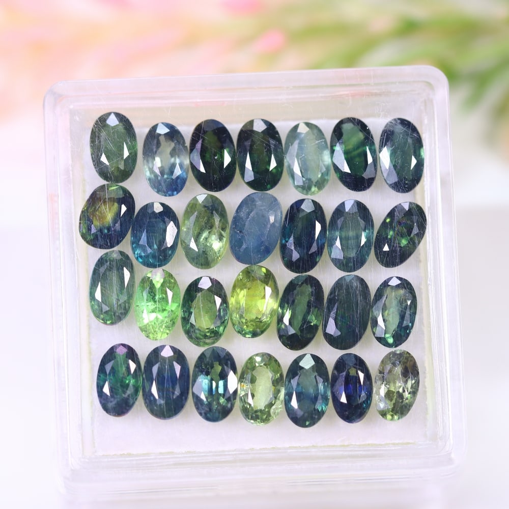 9.46Ct Teal Sapphire Set - Polished Faceted: Ksmith Jewels Global Welcome to our auction house, today auction brought to you by Ksmith Jewels Global based in Penang, Malaysia specialize in all kinds of opal and color gemstone both in manufacturi