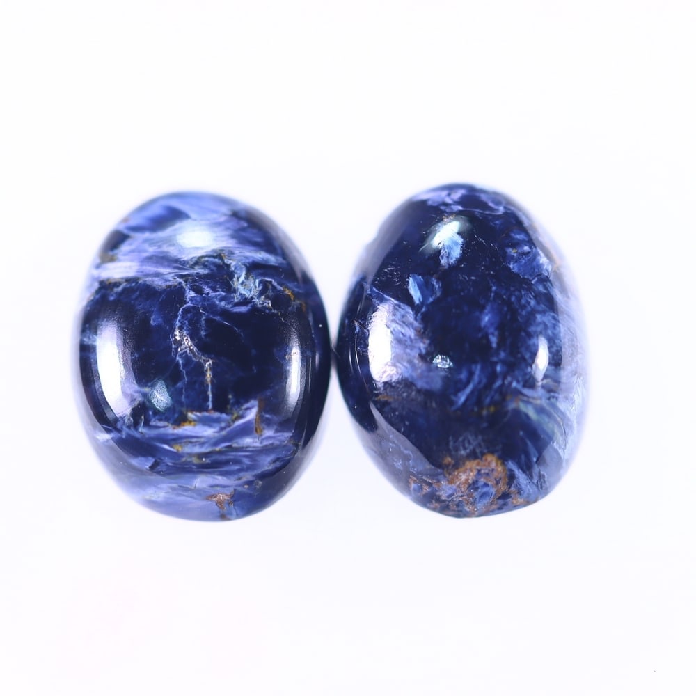 9.77Ct Pietersite Cabochon Pair - Gemstone Crystal - Oval Cabochon: Ksmith Jewels Global Welcome to our auction house, today auction brought to you by Ksmith Jewels Global based in Penang, Malaysia specialize in all kinds of opal and color gemstone both in manufacturi