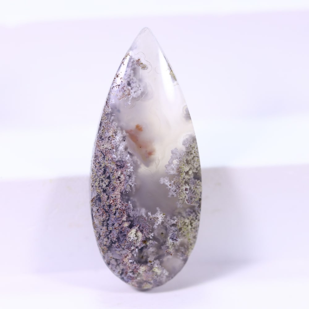 25.80Ct Moss Agate Cabochon - Polished - 35x15mm Approx: Ksmith Jewels Global Welcome to our auction house, today auction brought to you by Ksmith Jewels Global based in Penang, Malaysia specialize in all kinds of opal and color gemstone both in manufacturi