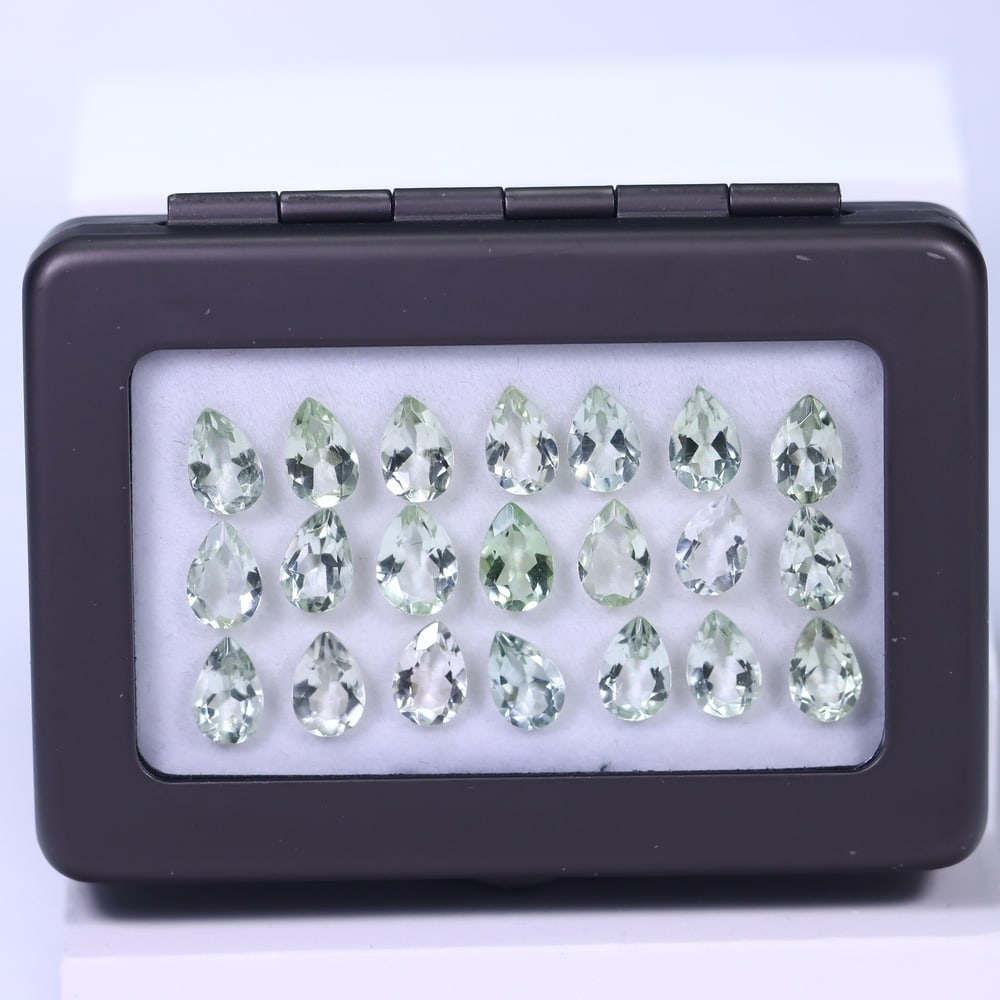 26.78Ct Green Amethyst Set - Polished Faceted: Ksmith Jewels Global Welcome to our auction house, today auction brought to you by Ksmith Jewels Global based in Penang, Malaysia specialize in all kinds of opal and color gemstone both in manufacturi