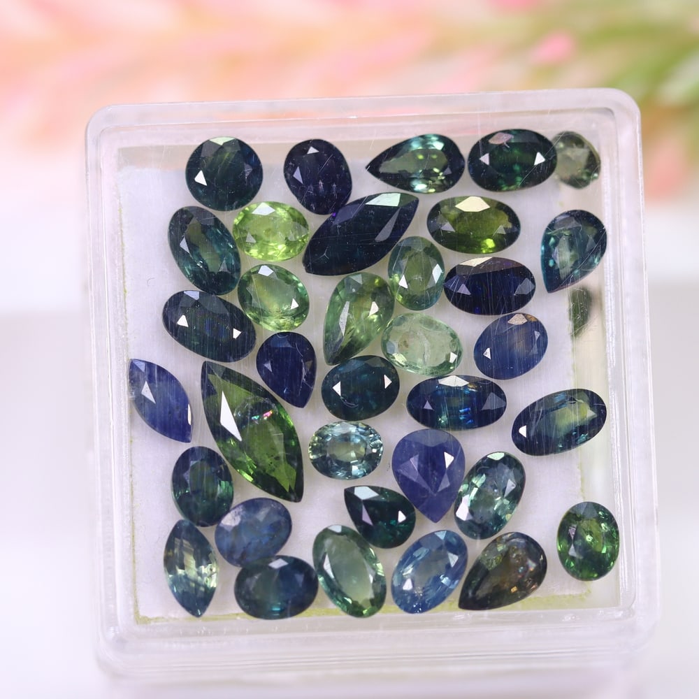 8.48Ct Teal Sapphire Set - Polished Faceted: Ksmith Jewels Global Welcome to our auction house, today auction brought to you by Ksmith Jewels Global based in Penang, Malaysia specialize in all kinds of opal and color gemstone both in manufacturi