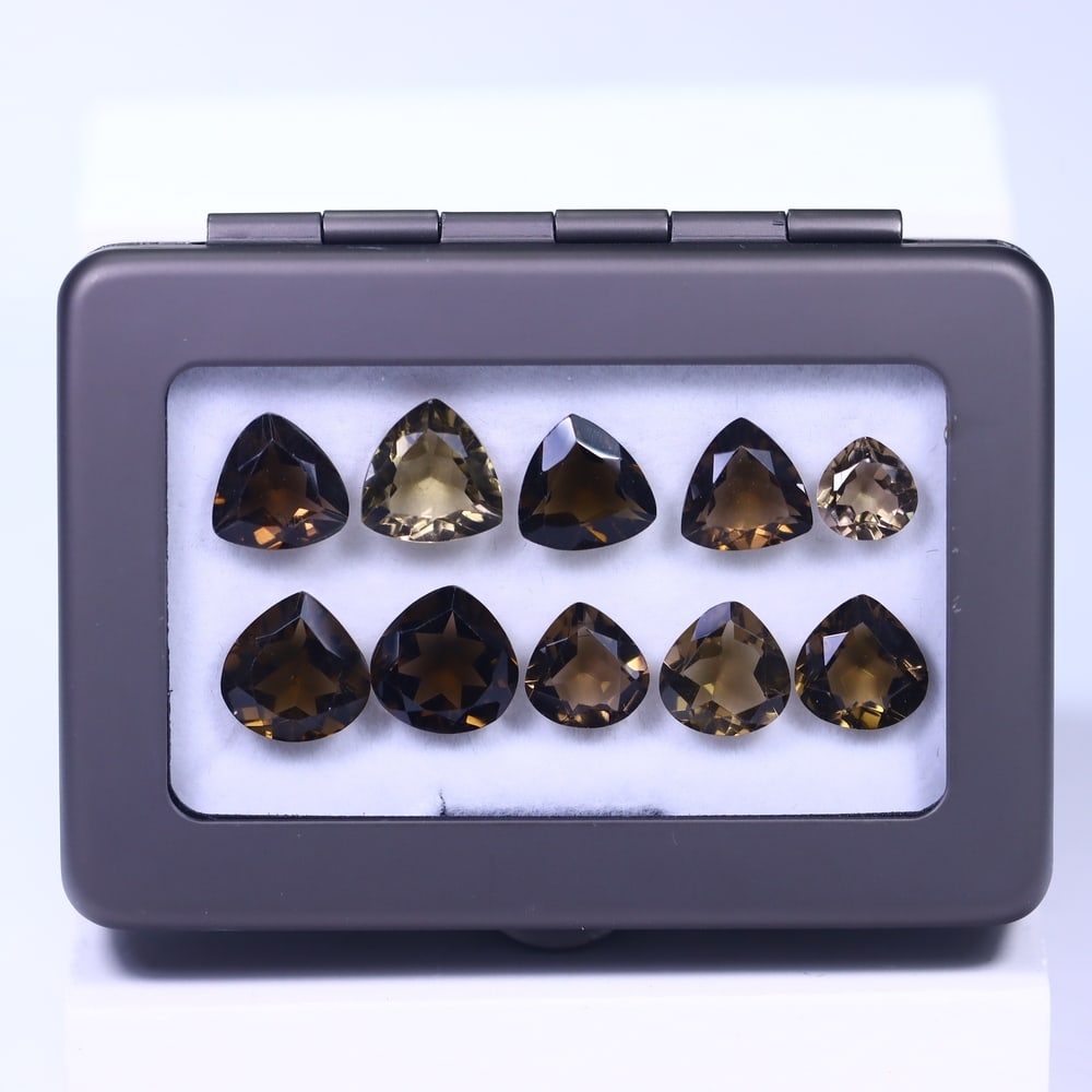 36.27Ct Smoky Quartz Set - Polished Faceted: Ksmith Jewels Global Welcome to our auction house, today auction brought to you by Ksmith Jewels Global based in Penang, Malaysia specialize in all kinds of opal and color gemstone both in manufacturi