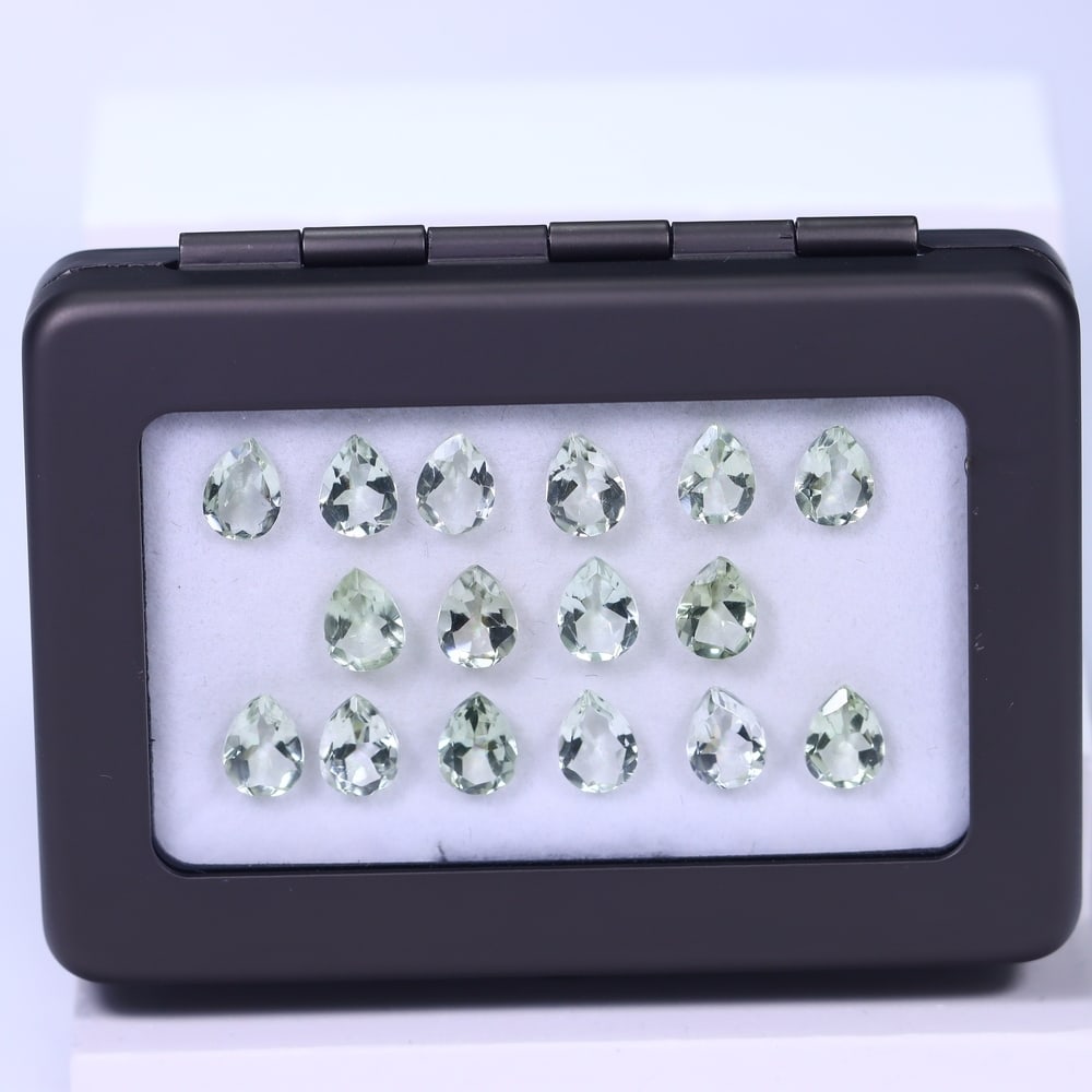 16.56Ct Green Amethyst Set - Polished Faceted: Ksmith Jewels Global Welcome to our auction house, today auction brought to you by Ksmith Jewels Global based in Penang, Malaysia specialize in all kinds of opal and color gemstone both in manufacturi