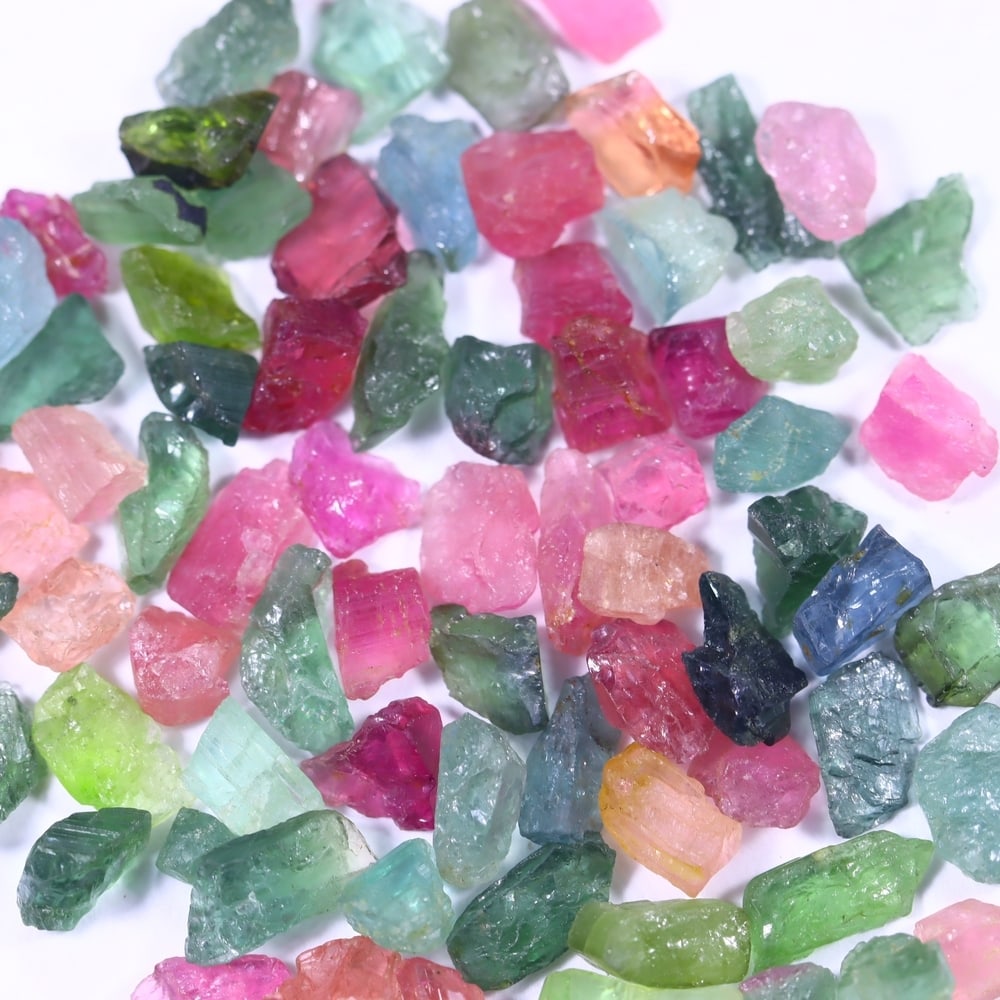 51Ct Raw Tourmaline Freeform Set - Rough Specimen (1 of 2)