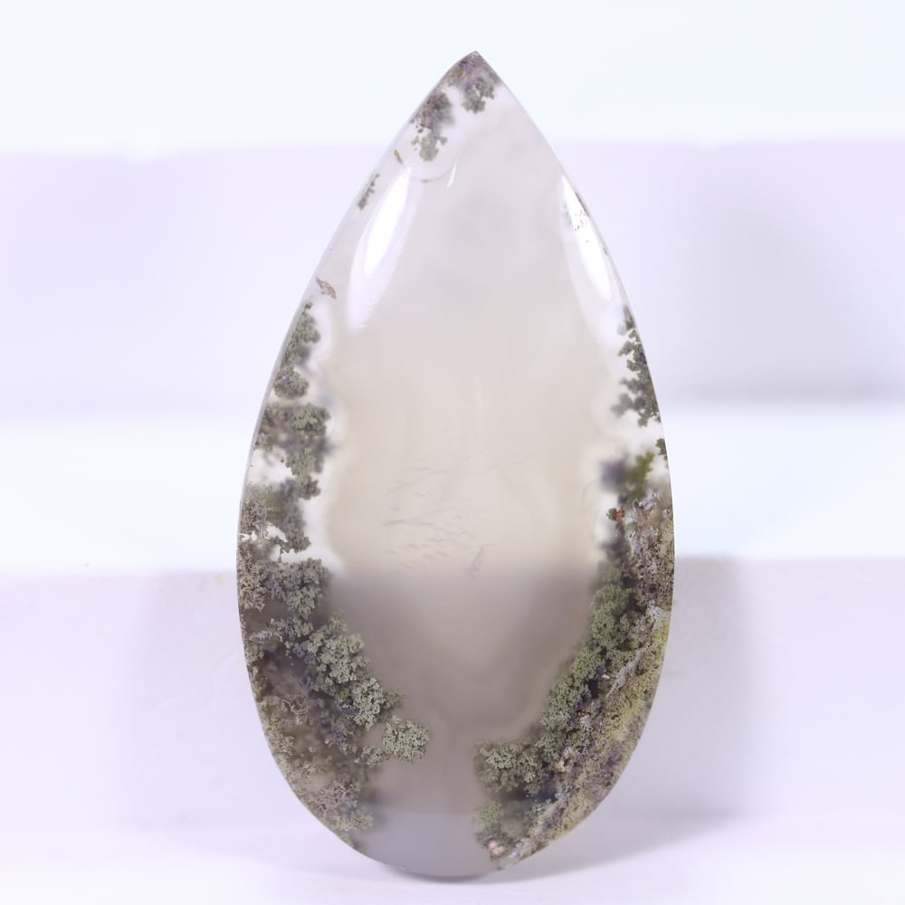 43.88Ct Moss Agate Cabochon - Polished - 41x2mm Approx: Ksmith Jewels Global Welcome to our auction house, today auction brought to you by Ksmith Jewels Global based in Penang, Malaysia specialize in all kinds of opal and color gemstone both in manufacturi