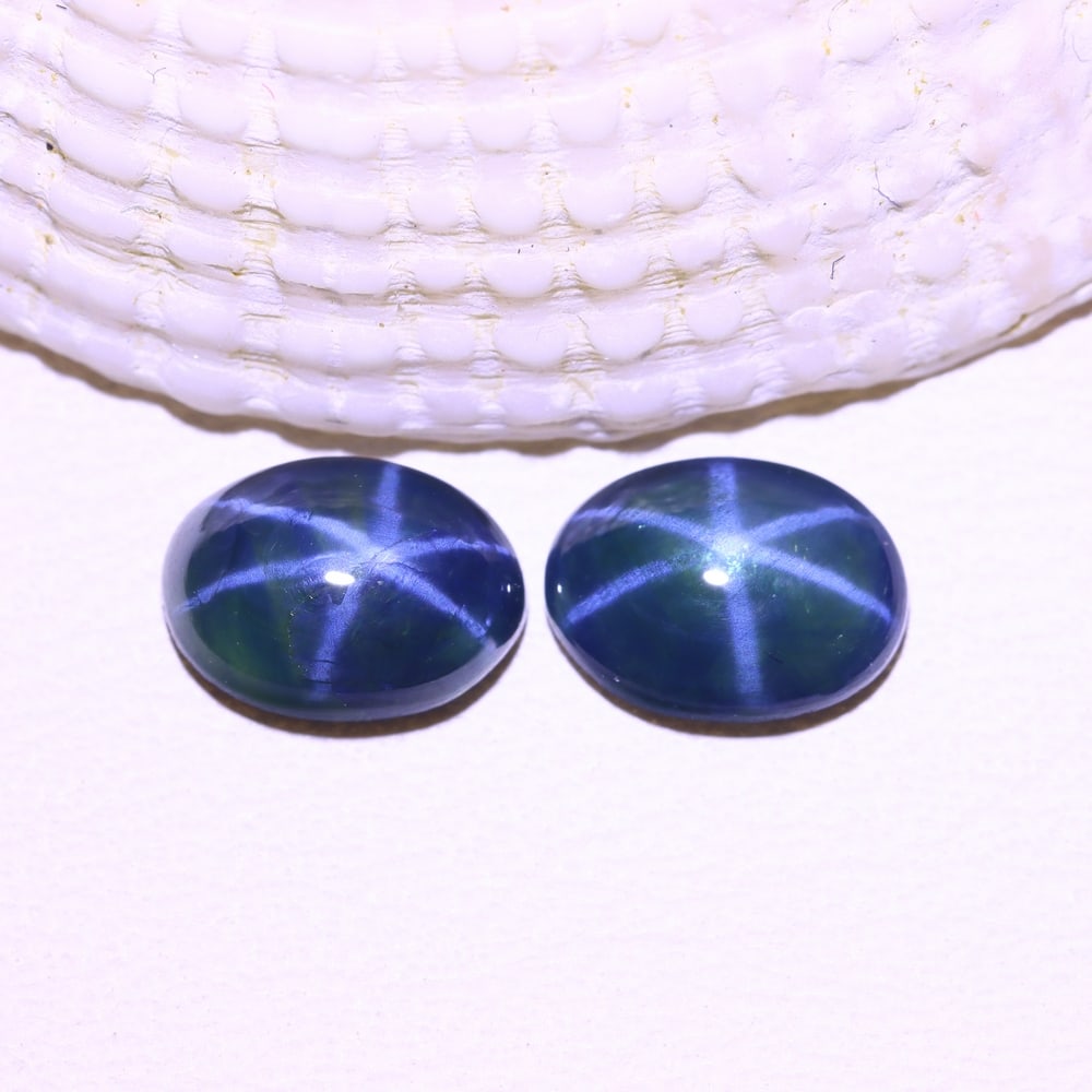 1.86cts 6 Rays Blue Star Sapphire Pair: Ksmith Jewels Global Welcome to our auction house, today auction brought to you by Ksmith Jewels Global based in Penang, Malaysia specialize in all kinds of opal and color gemstone both in manufacturi