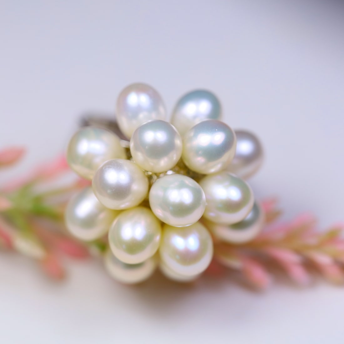 Total Weight of 36.19Ct Unheated Natural Freshwater Pearl Ring 925 Sterling Silver  (OT6631) (1 of 2)