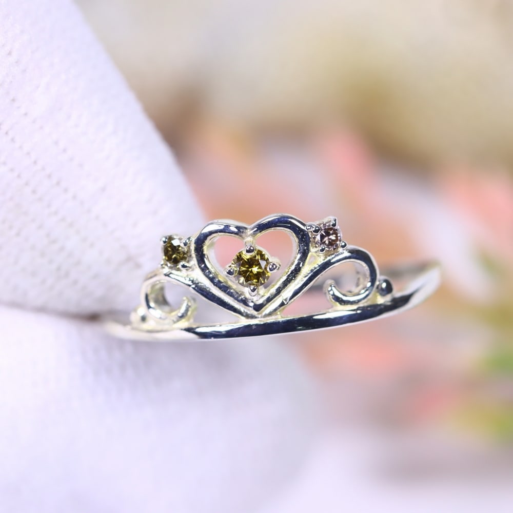 1.10g Natural Diamond Sterling Silver 925 Ring - Size US 6.25 (1 of 2)