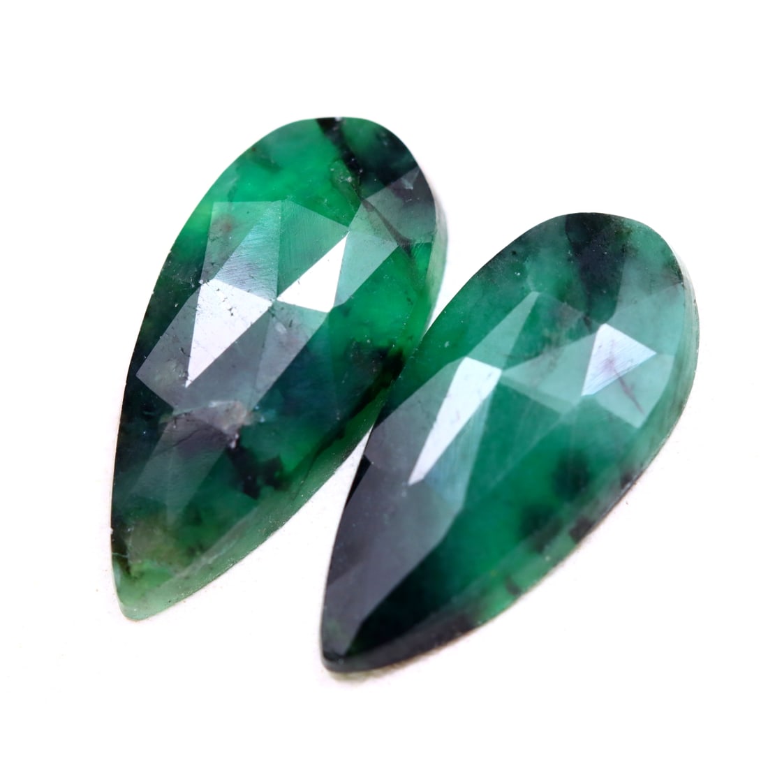 Emerald 5.05Ct Natural Rose Cut Green Emerald Pair: Ksmith Jewels Global Welcome to our auction house, today auction brought to you by Ksmith Jewels Global based in Penang, Malaysia specialize in all kinds of opal and color gemstone both in manufacturi