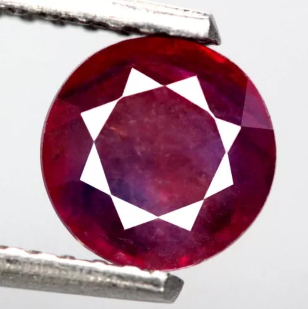 1.30Ct Natural Winza Normal Heated Ruby Reddish Red Round Cut for Jewelry Making (1 of 1)