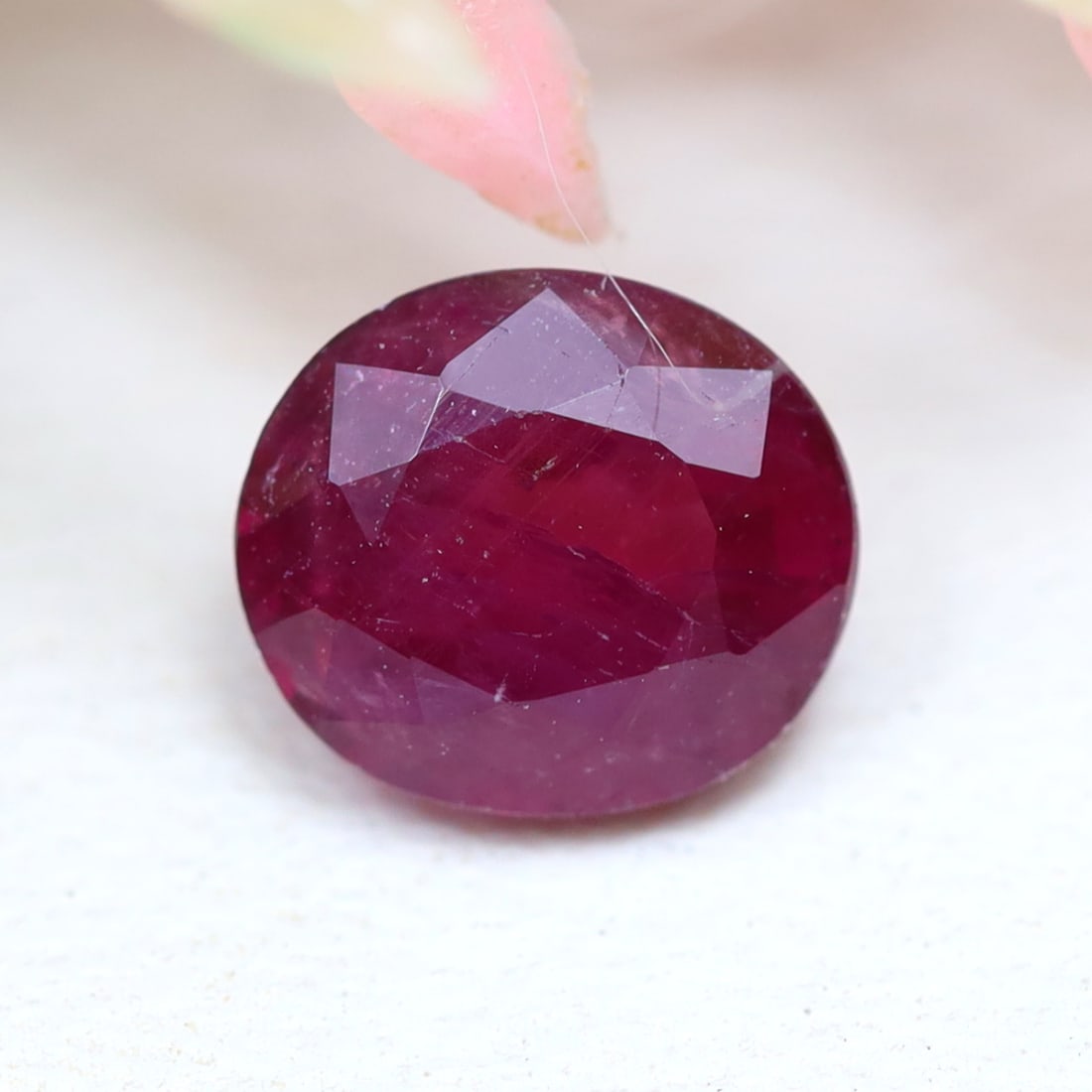 1.18Ct Natural Untreated Fine Ruby Afghanistan Oval Faceted Gemstone (1 of 2)