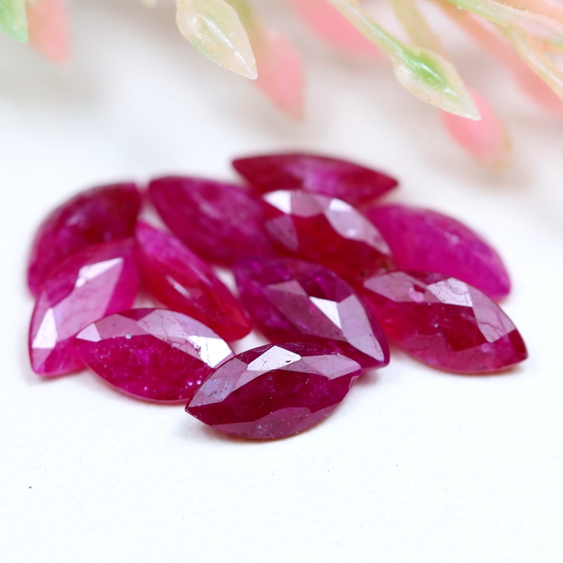 4.08Ct Natural Heated Pinkish Ruby in Lot Marquise Cut (1 of 2)