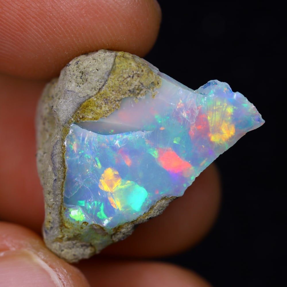 12.4Ct Rough Opal Specimen - Ethiopian Opal - Mineral Rough: Ksmith Jewels Global Welcome to our auction house, today auction brought to you by Ksmith Jewels Global based in Penang, Malaysia specialize in all kinds of opal and color gemstone both in manufacturi