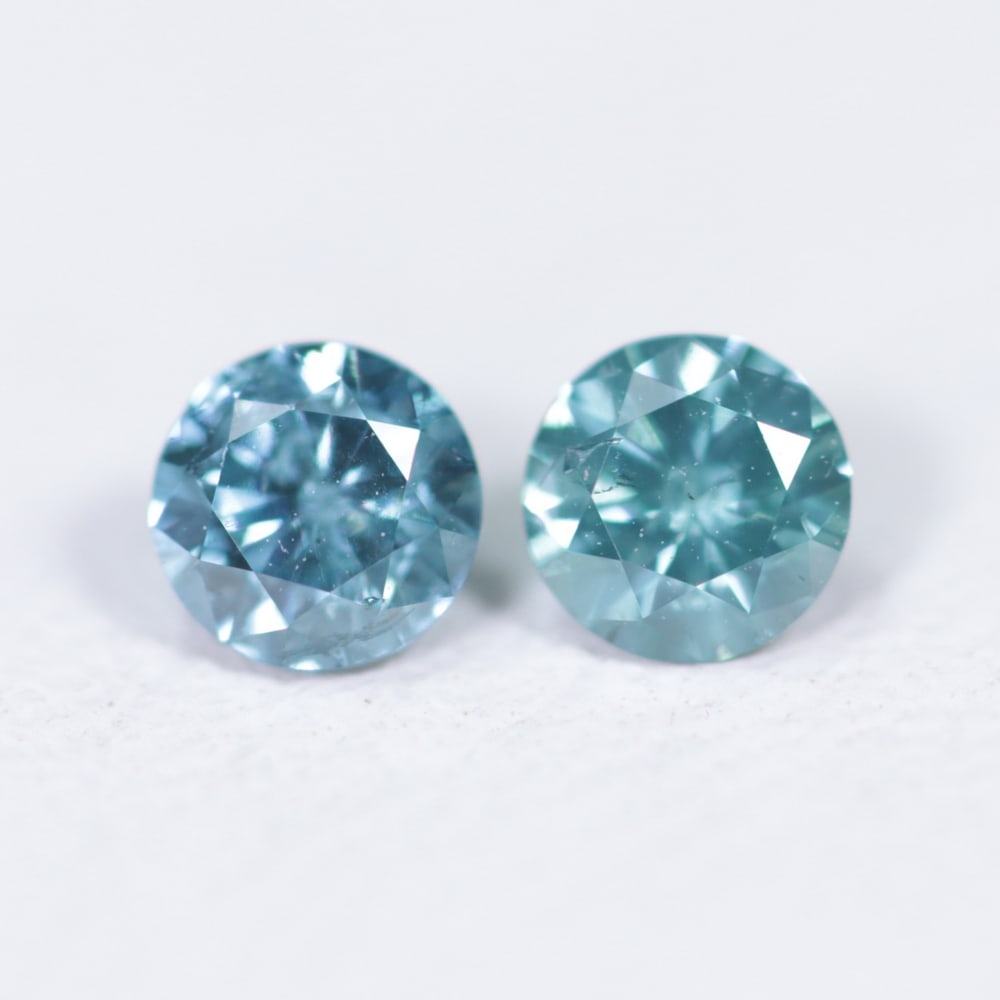 0.35Ct Peacock Diamond Pair - Polished Faceted: Ksmith Jewels Global Welcome to our auction house, today auction brought to you by Ksmith Jewels Global based in Penang, Malaysia specialize in all kinds of opal and color gemstone both in manufacturi