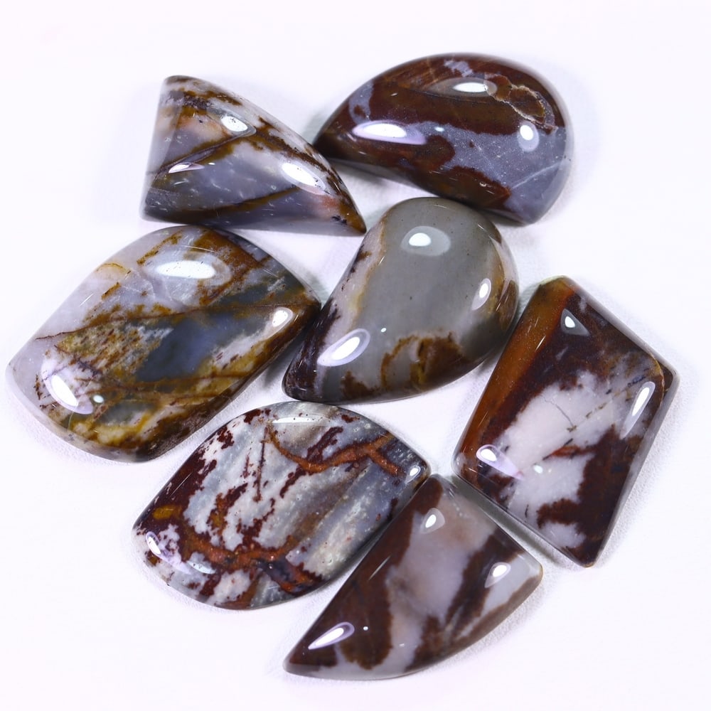 93Ct Multi Agate Cabochon Set - Polished - 26x15 mm Approx: Ksmith Jewels Global Welcome to our auction house, today auction brought to you by Ksmith Jewels Global based in Penang, Malaysia specialize in all kinds of opal and color gemstone both in manufacturi