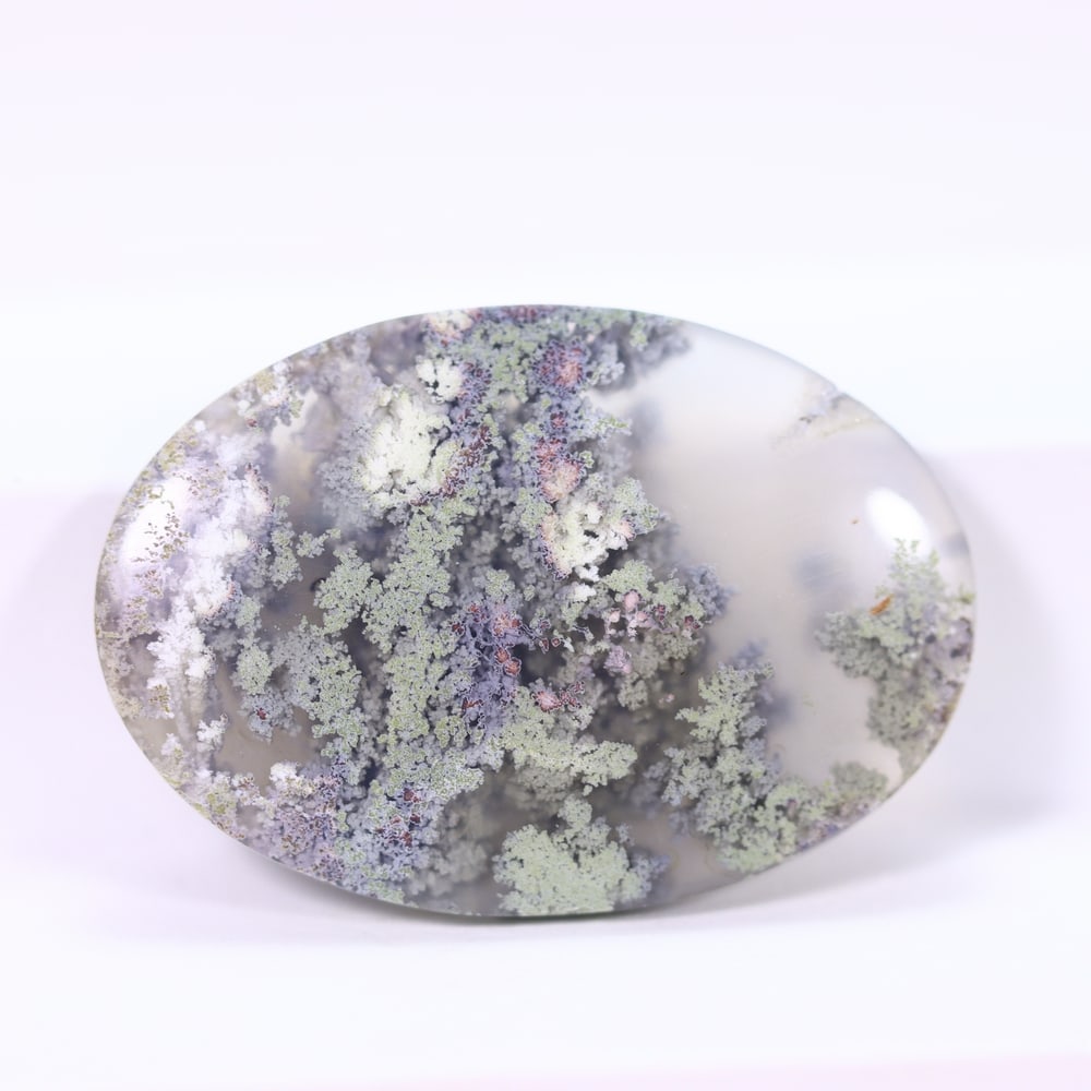 25.69Ct Moss Agate Cabochon - Polished - 32x22mm Approx: Ksmith Jewels Global Welcome to our auction house, today auction brought to you by Ksmith Jewels Global based in Penang, Malaysia specialize in all kinds of opal and color gemstone both in manufacturi