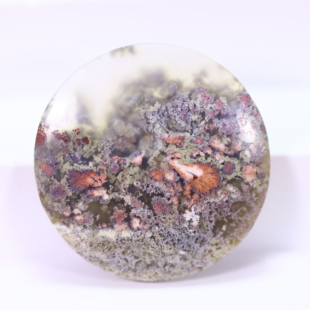 43.78Ct Moss Agate Cabochon - Polished - 32x31mm Approx (1 of 2)