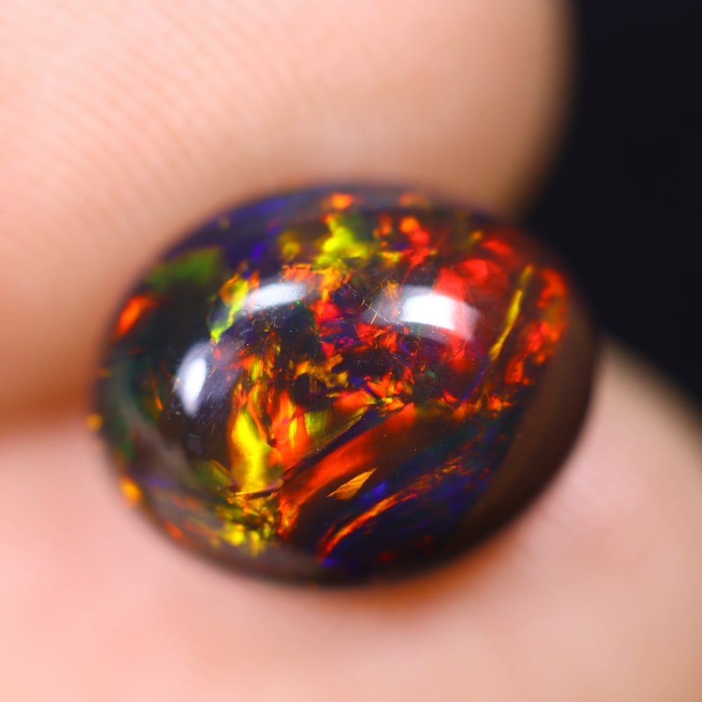 2.05Ct Welo Black Opal Polished - Ethiopian Opal (1 of 6)