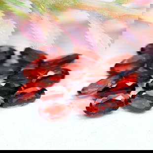4.20Ct Natural Orange Red Garnet Lot Oval Faceted for Jewelry Making: Ksmith Jewels Global Welcome to our auction house, today auction brought to you by Ksmith Jewels Global based in Penang, Malaysia specialize in all kinds of opal and color gemstone both in manufacturi