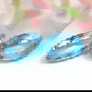 1.42Ct Natural Cambodia Blue Zircon Gemstone Pair: Ksmith Jewels Global Welcome to our auction house, today auction brought to you by Ksmith Jewels Global based in Penang, Malaysia specialize in all kinds of opal and color gemstone both in manufacturi