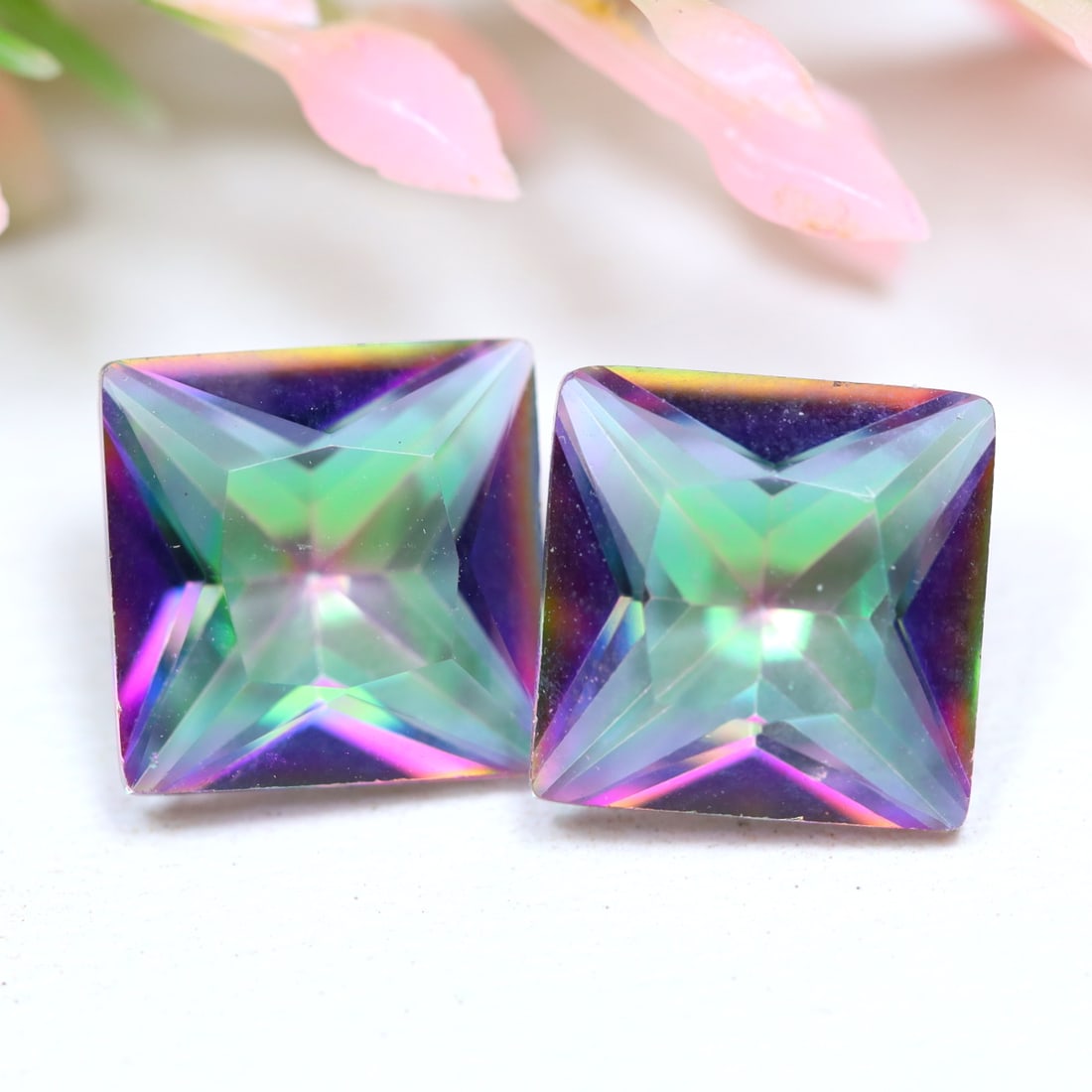 3.65cts Natural Purple Green Mystics Topaz Gemstone - Brazil Topaz - Fancy Cut Gemstone: Ksmith Jewels Global Welcome to our auction house, today auction brought to you by Ksmith Jewels Global based in Penang, Malaysia specialize in all kinds of opal and color gemstone both in manufacturi