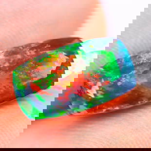 1.75Ct Welo Black Opal Polished - Ethiopian Opal - Rectangle Faceted: Ksmith Jewels Global Welcome to our auction house, today auction brought to you by Ksmith Jewels Global based in Penang, Malaysia specialize in all kinds of opal and color gemstone both in manufacturi
