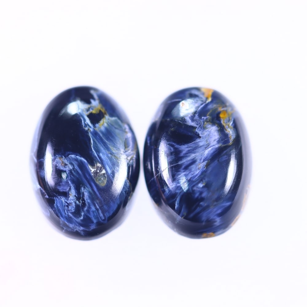 10.68Ct Pietersite Cabochon Pair - Gemstone Crystal - Oval Cabochon: Ksmith Jewels Global Welcome to our auction house, today auction brought to you by Ksmith Jewels Global based in Penang, Malaysia specialize in all kinds of opal and color gemstone both in manufacturi