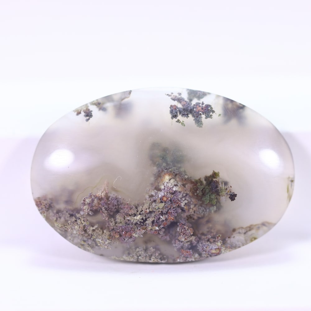 35.25Ct Moss Agate Cabochon - Polished - 33x22mm Approx: Ksmith Jewels Global Welcome to our auction house, today auction brought to you by Ksmith Jewels Global based in Penang, Malaysia specialize in all kinds of opal and color gemstone both in manufacturi