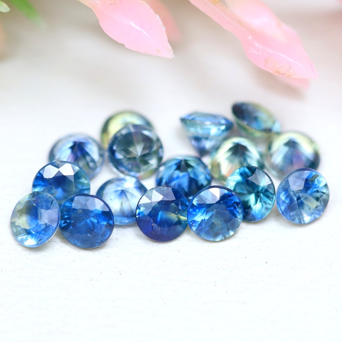 2.08Ct 3.0MM Natural Rare Diamond Cut Multi-color Sapphire VVS-VS in Lots (1 of 2)