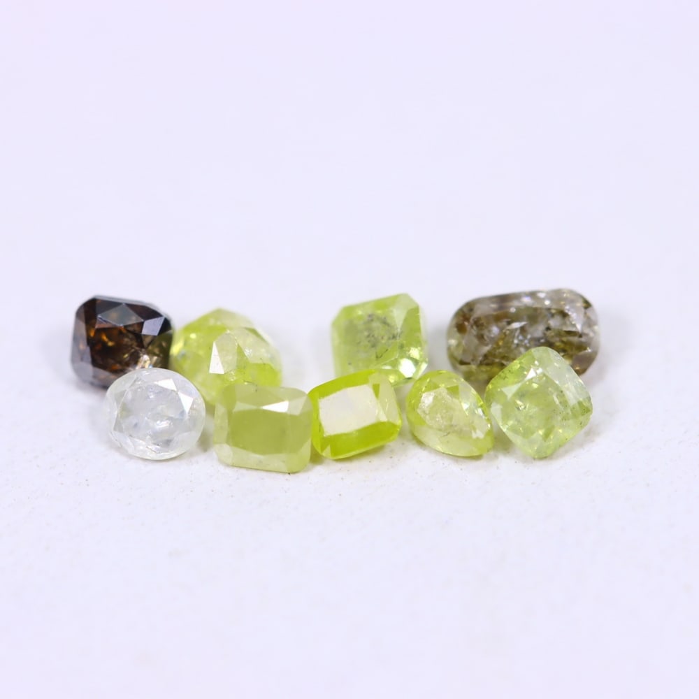 1.00ct 9pcs Unheated Fancy Diamond Lot - Natural Diamond, Loose Diamond (1 of 2)