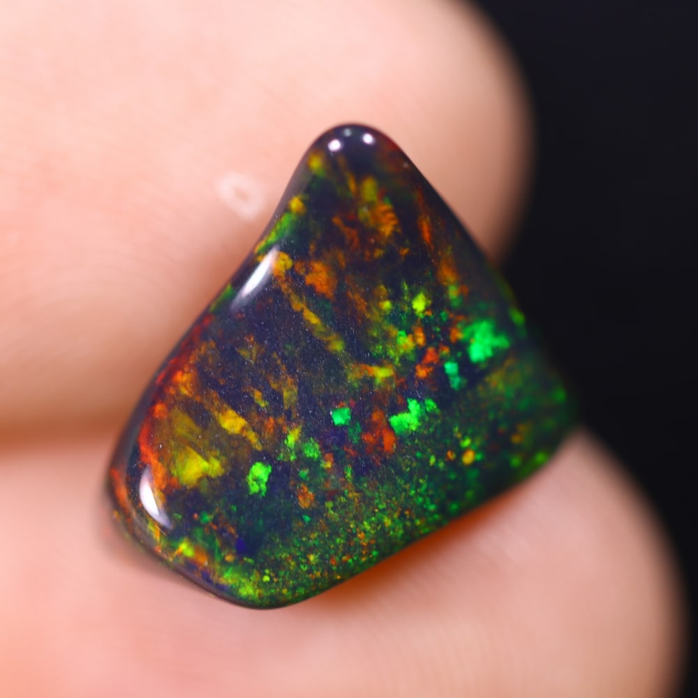 4.10Ct Natural Freeform Black Opal - 13x12x6mm - Polished Rough (1 of 6)
