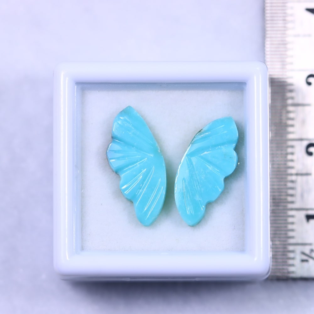 A Pair of Natural Turquoise Butterfly Carving: Ksmith Jewels Global Welcome to our auction house, today auction brought to you by Ksmith Jewels Global based in Penang, Malaysia specialize in all kinds of opal and color gemstone both in manufacturi