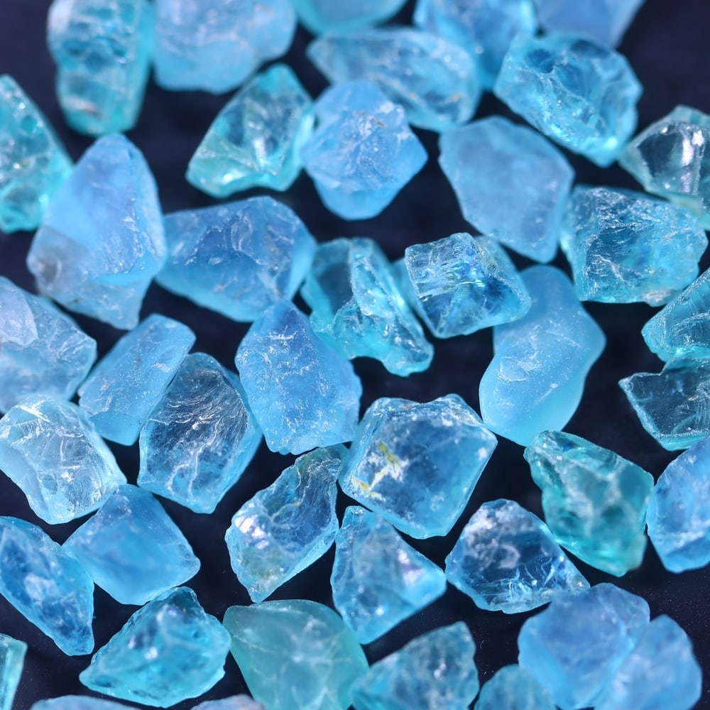 63Ct Raw Paraiba Blue Apatite Freeform Set - Rough Specimen (1 of 2)