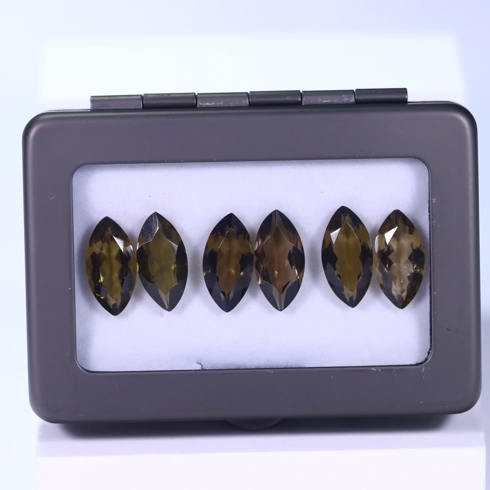 30.98Ct Smoky Quartz Set - Polished Faceted: Ksmith Jewels Global Welcome to our auction house, today auction brought to you by Ksmith Jewels Global based in Penang, Malaysia specialize in all kinds of opal and color gemstone both in manufacturi