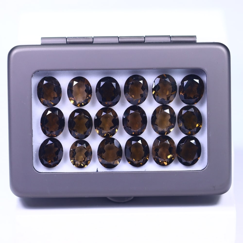 56.66Ct Smoky Quartz Set - Polished Faceted: Ksmith Jewels Global Welcome to our auction house, today auction brought to you by Ksmith Jewels Global based in Penang, Malaysia specialize in all kinds of opal and color gemstone both in manufacturi