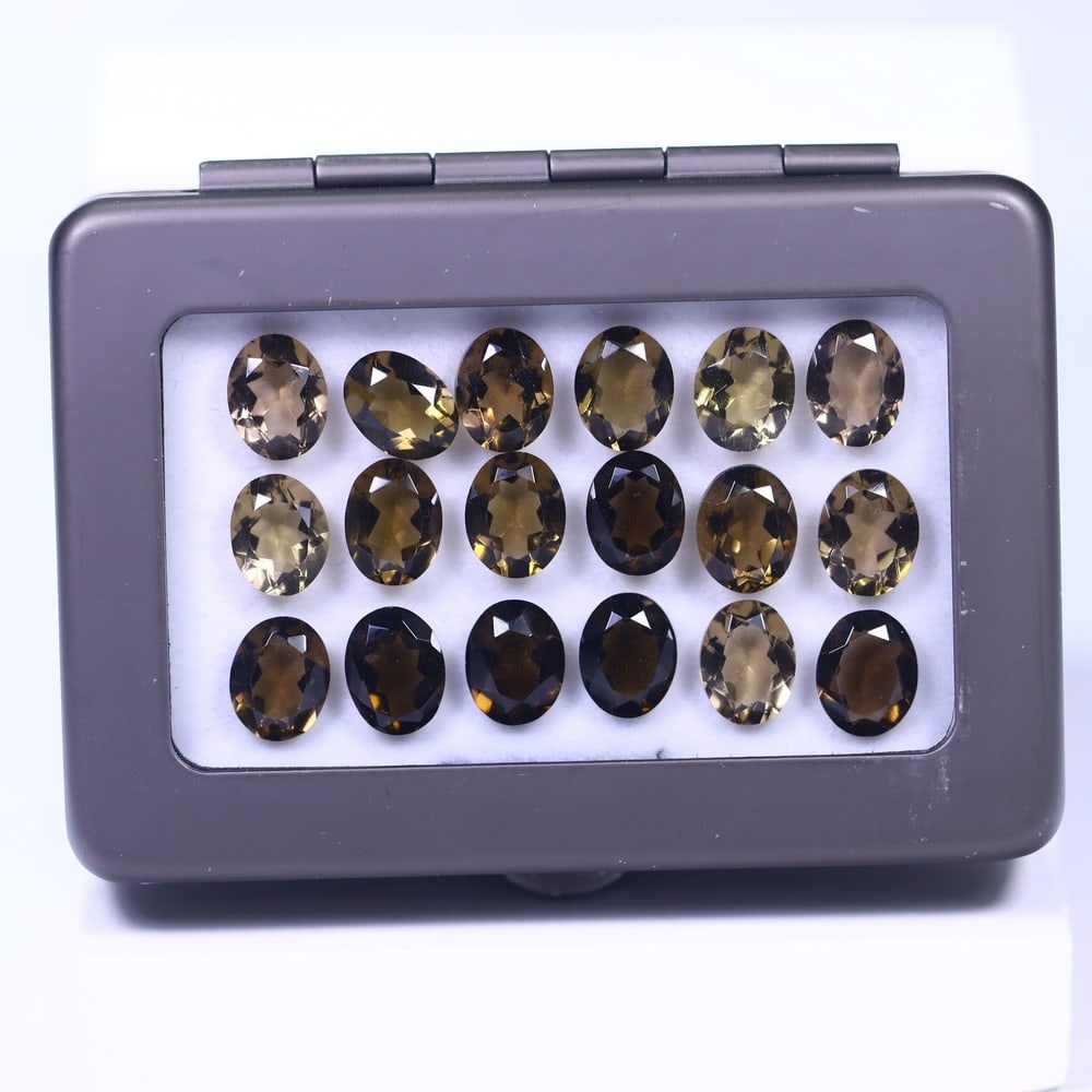 41.76Ct Smoky Quartz Set - Polished Faceted: Ksmith Jewels Global Welcome to our auction house, today auction brought to you by Ksmith Jewels Global based in Penang, Malaysia specialize in all kinds of opal and color gemstone both in manufacturi