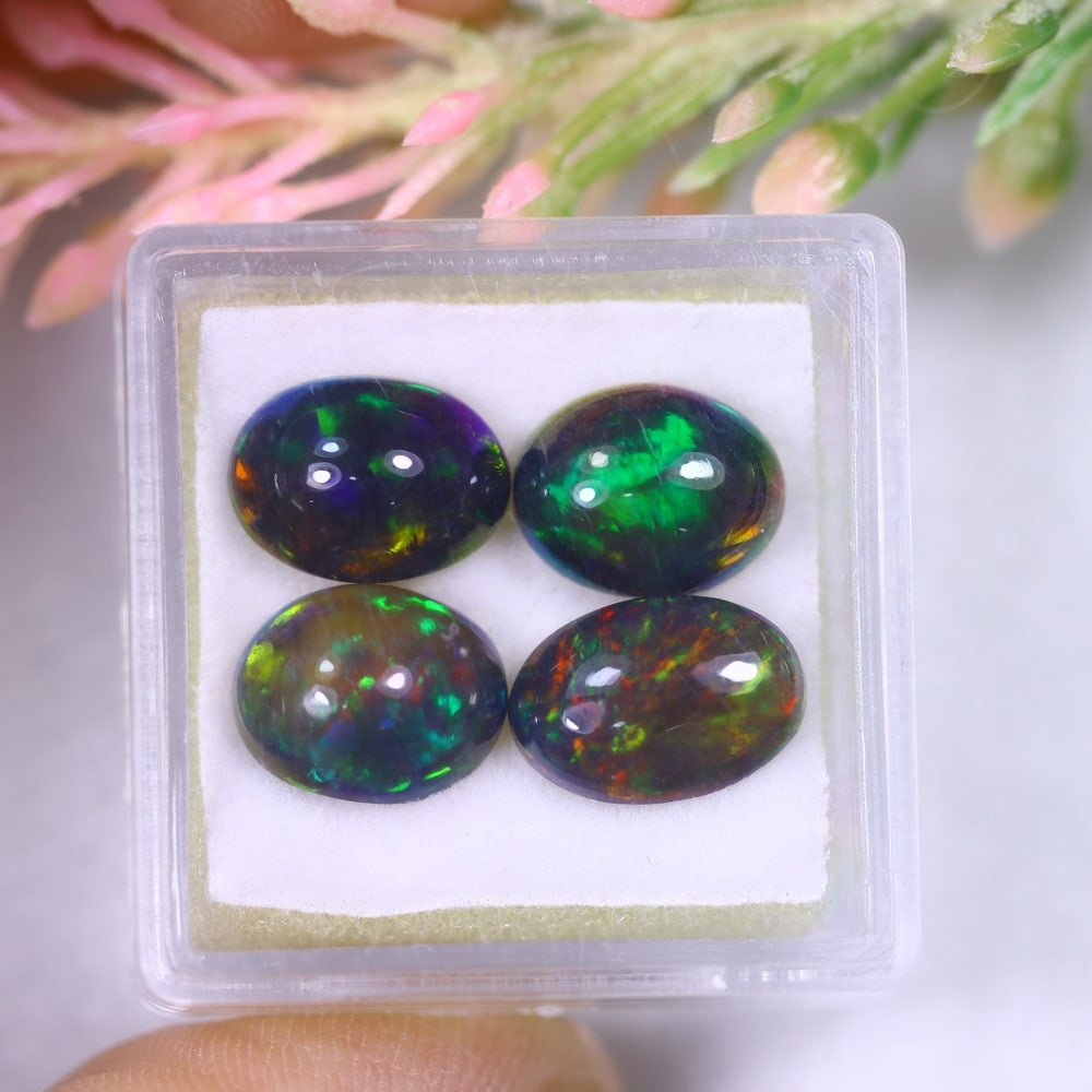 6.52Ct Welo Black Opal Polished Lot - Ethiopian Opal: Ksmith Jewels Global Welcome to our auction house, today auction brought to you by Ksmith Jewels Global based in Penang, Malaysia specialize in all kinds of opal and color gemstone both in manufacturi