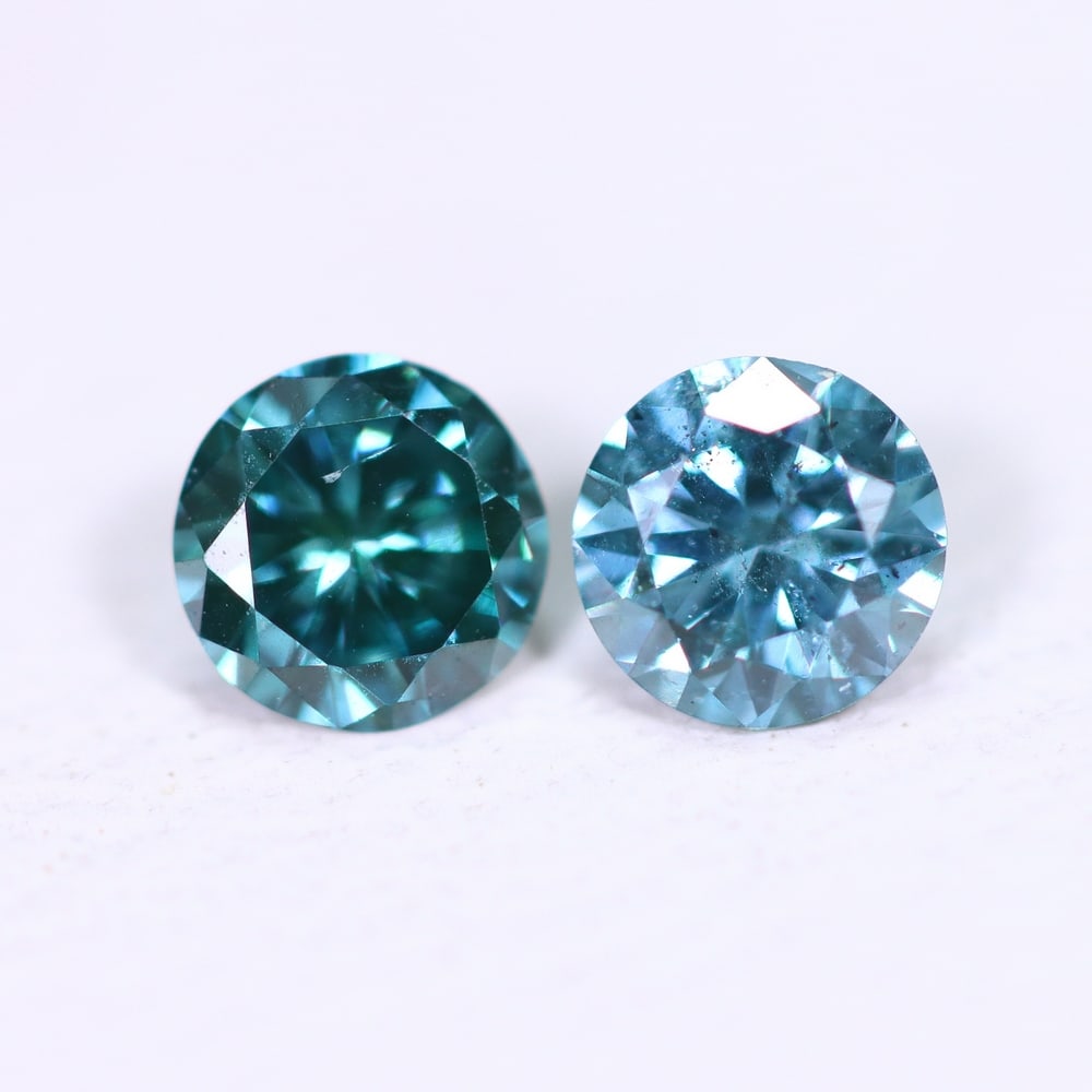 0.24Ct Peacock Blue Diamond Set - Polished Faceted: Ksmith Jewels Global Welcome to our auction house, today auction brought to you by Ksmith Jewels Global based in Penang, Malaysia specialize in all kinds of opal and color gemstone both in manufacturi