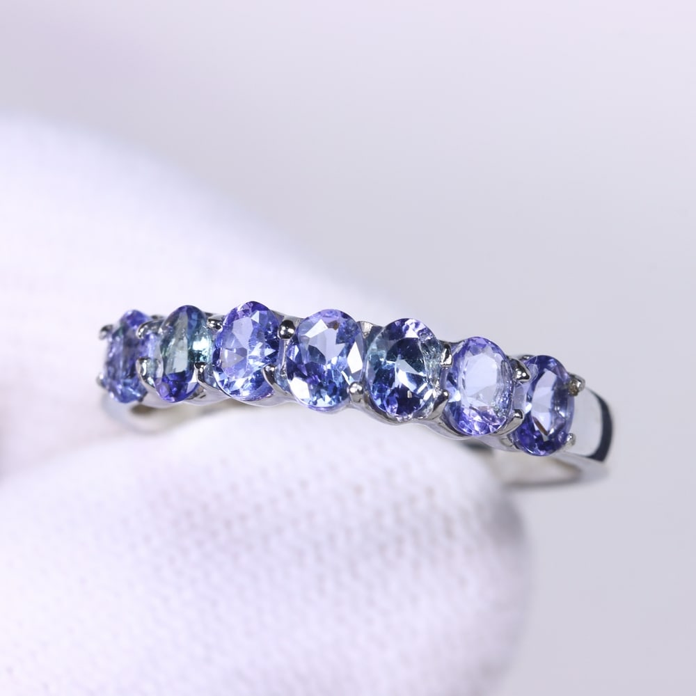 Ring US9 Tanzanite - 925 Sterling Silver - Plated 14k White Gold (1 of 3)