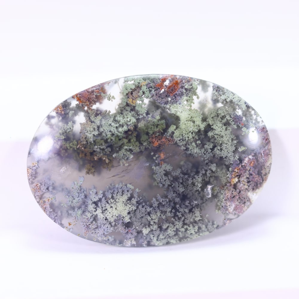 33.08Ct Moss Agate Cabochon - Polished - 36x25mm Approx: Ksmith Jewels Global Welcome to our auction house, today auction brought to you by Ksmith Jewels Global based in Penang, Malaysia specialize in all kinds of opal and color gemstone both in manufacturi