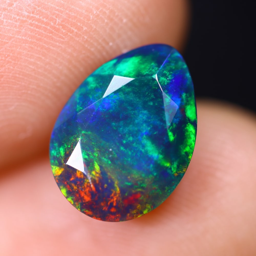 2.02Ct Welo Black Opal - Ethiopian Opal - Faceted Polished: Ksmith Jewels Global Welcome to our auction house, today auction brought to you by Ksmith Jewels Global based in Penang, Malaysia specialize in all kinds of opal and color gemstone both in manufacturi